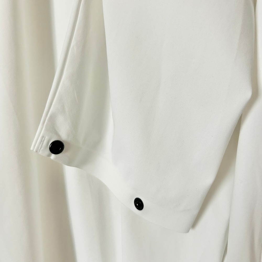 ADAY Thats A Wrap Top White Long Sleeve V-Neck Snap Closure Size M TLS-WHT-66MD - Picture 7 of 8